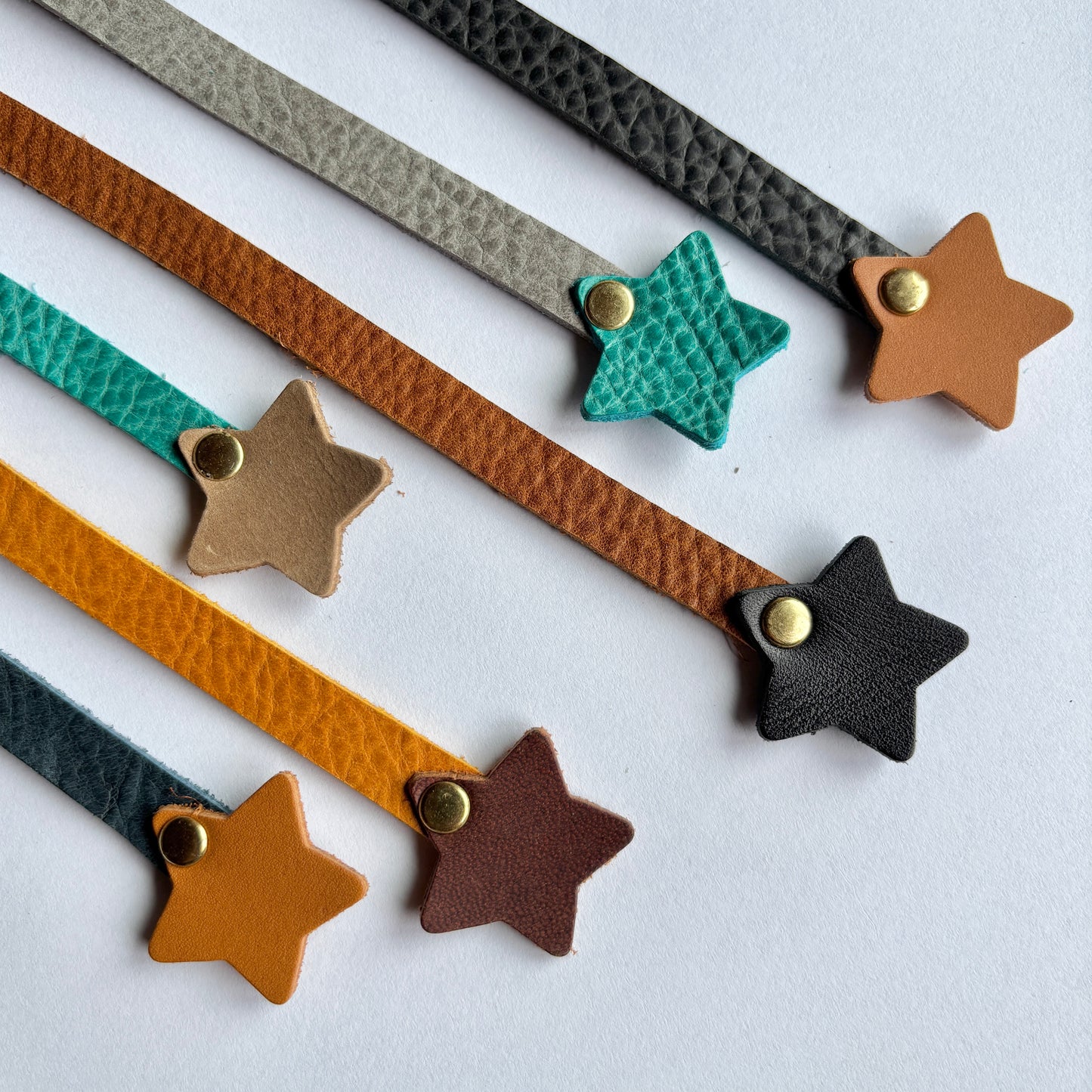 RESERVED for Cathy: Assortment of STAR Leather Bookmarks