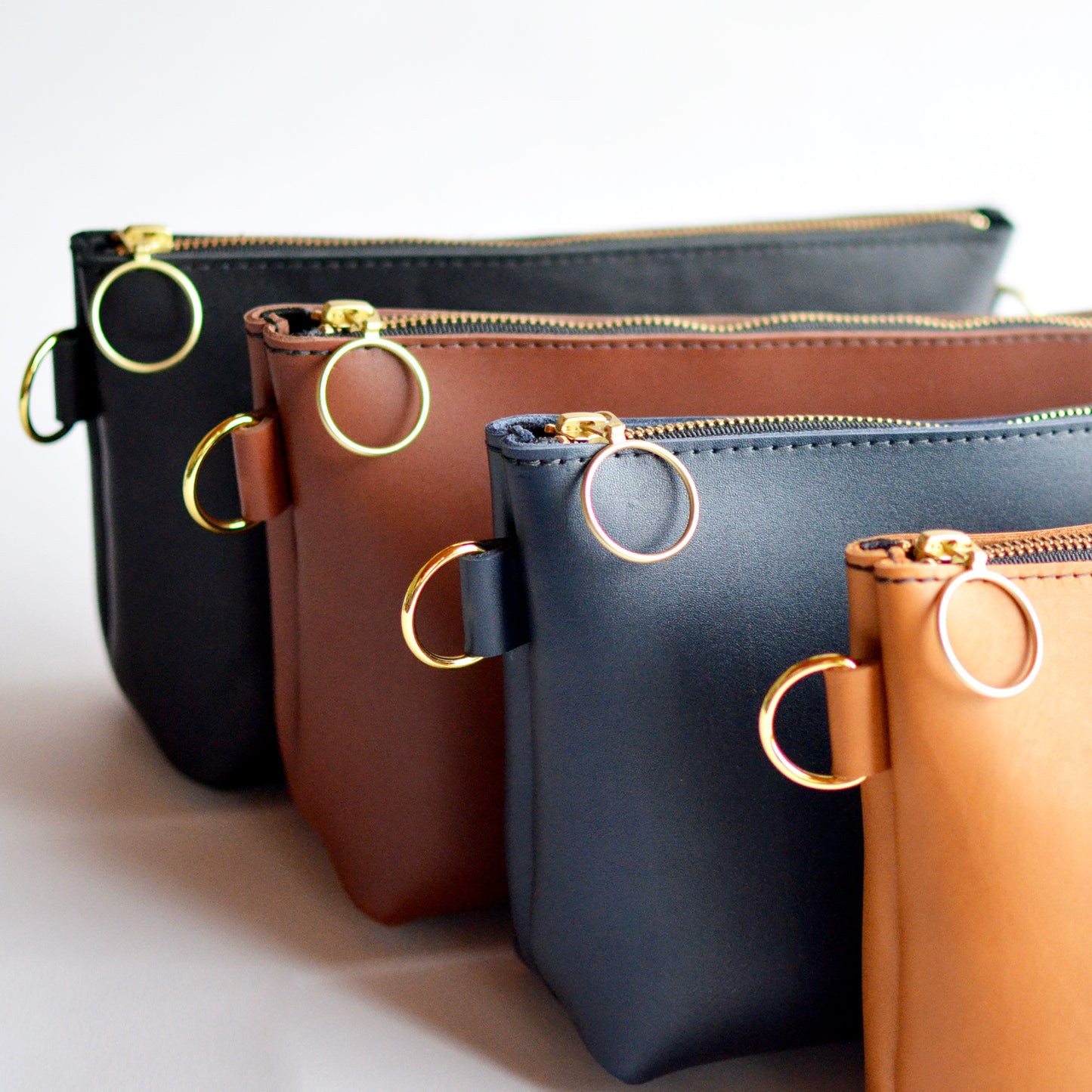 Zipper Fanny Pack + Crossbody (+ Pouch) - Brown Leather