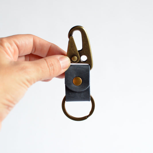 Leather Key Clip + Ring