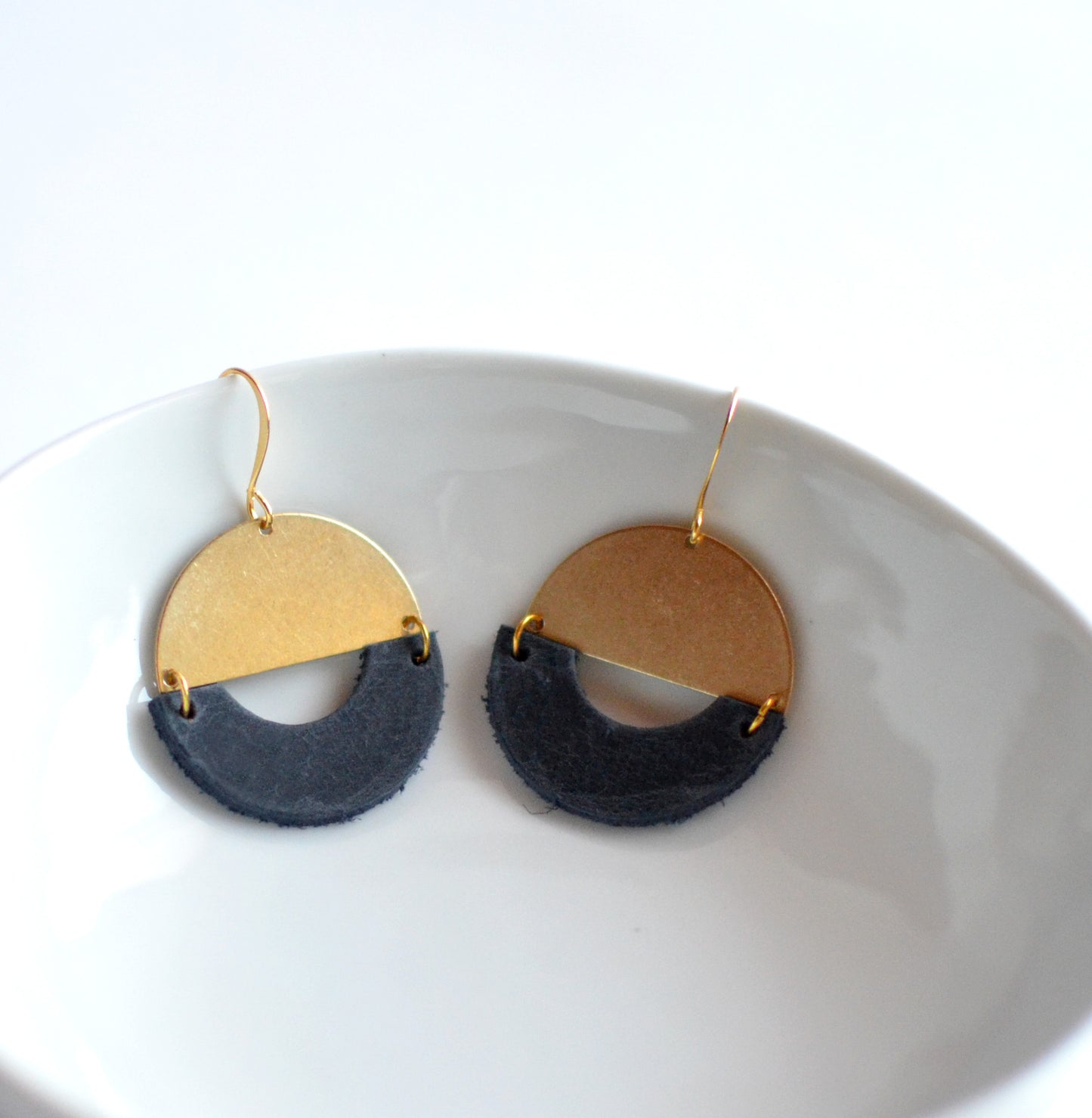 Peek-a-Boo Leather Earrings
