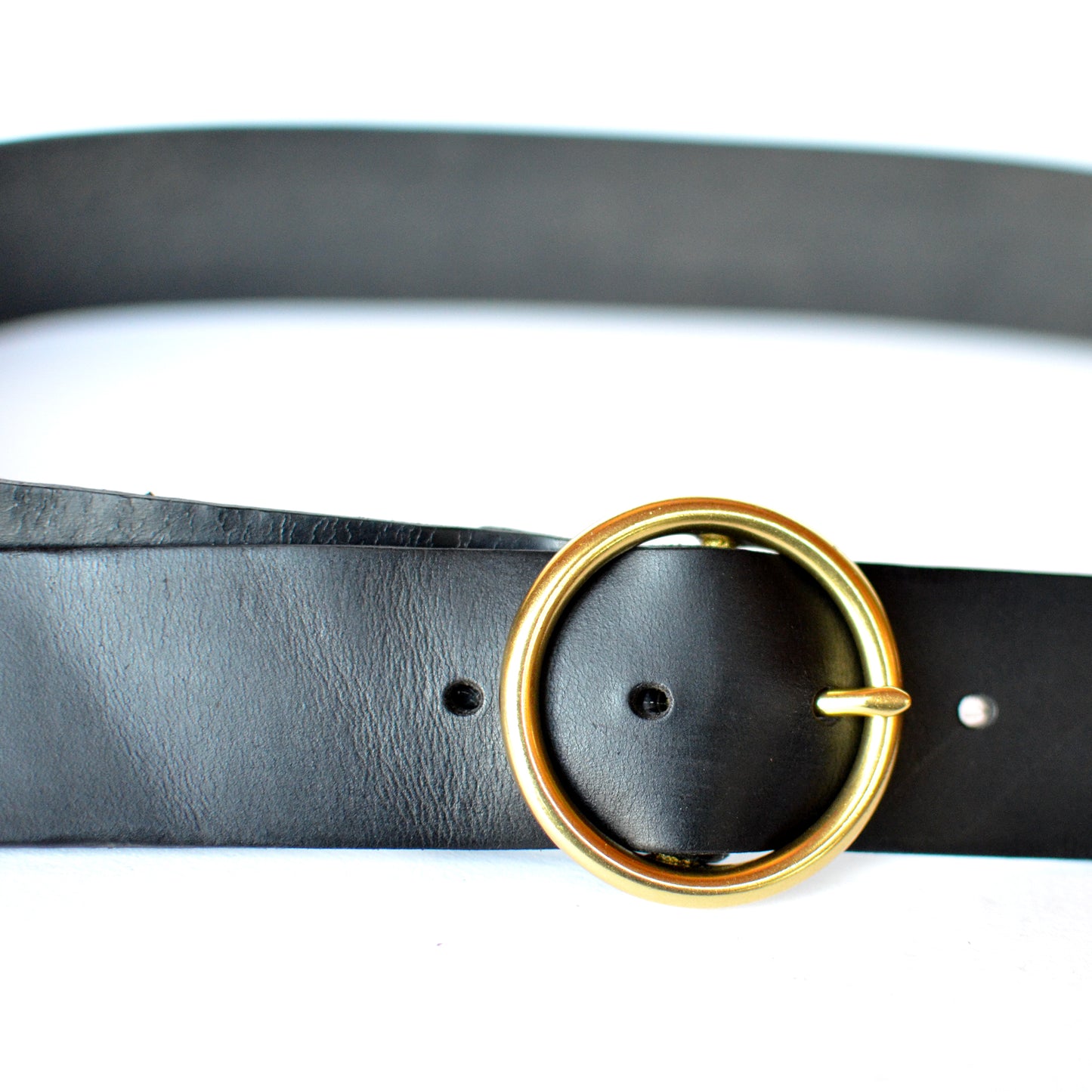 1½" Round Circle Leather BELT SALE - 3 Buckle Options