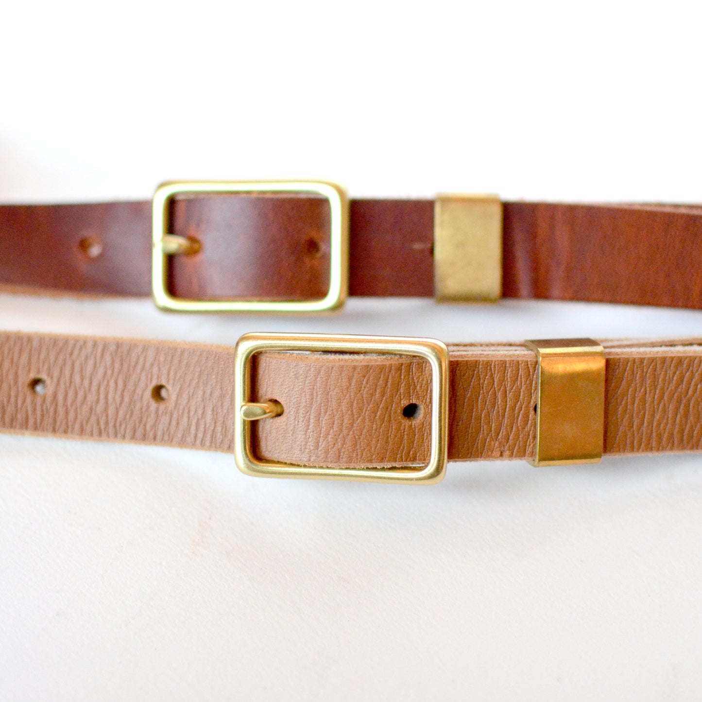 ¾" Rectangle Leather BELT SALE - 3 available