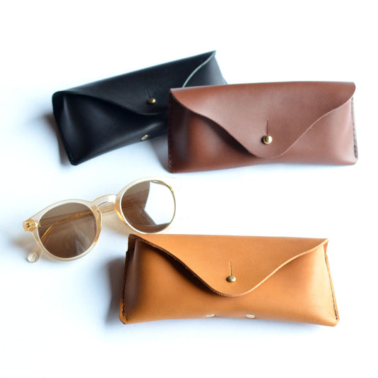 Sunglasses Case - Honey Brown Leather