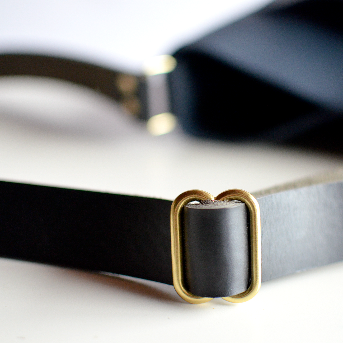 Parker Crossbody Bag - Distressed Slate Leather