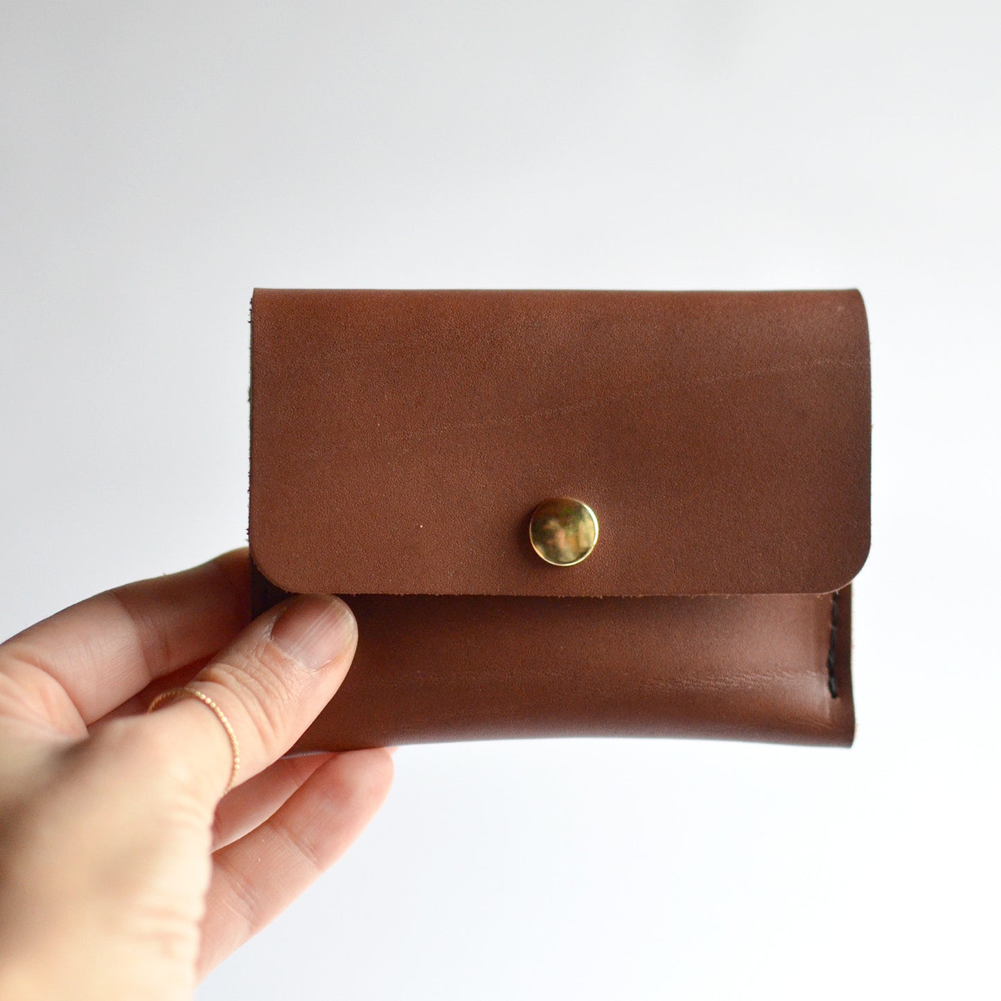 Mini Wallet - Distressed Slate Leather