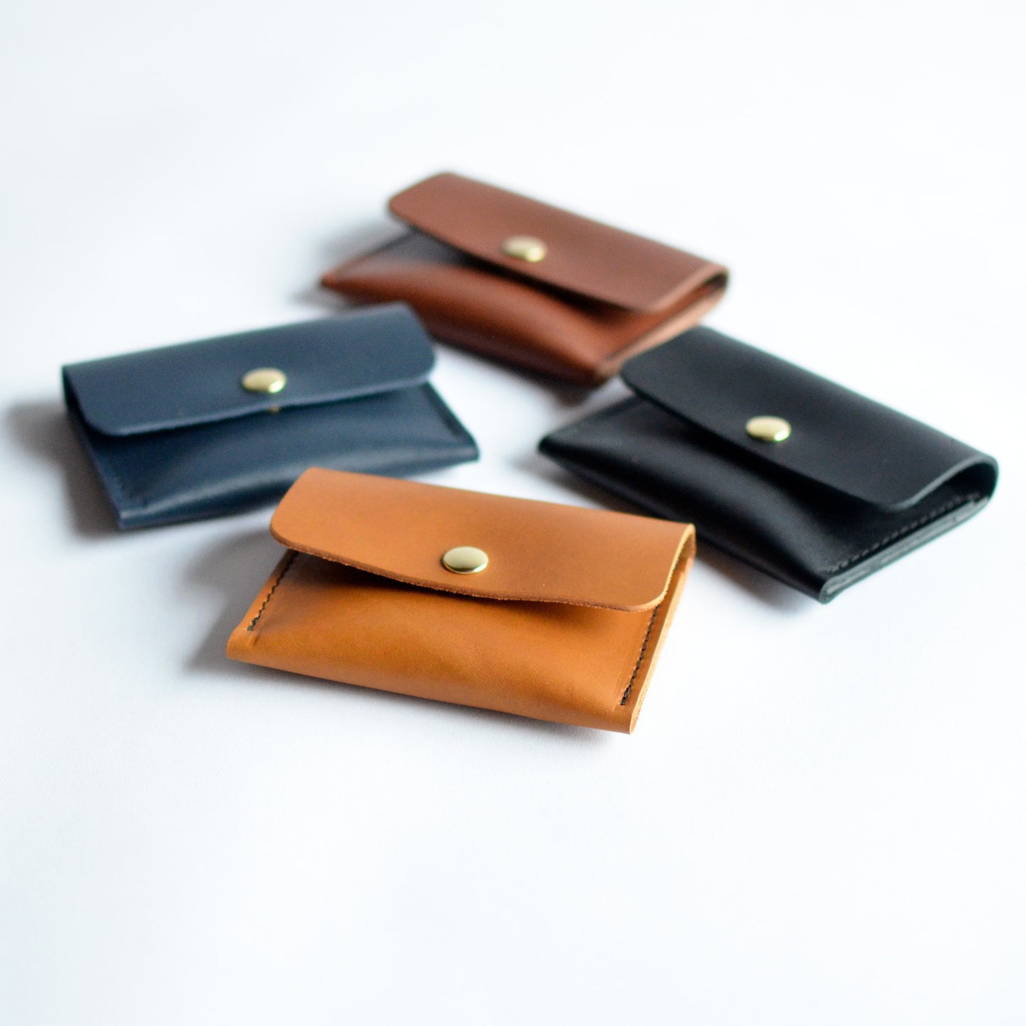 Mini Wallet - Navy Blue Leather