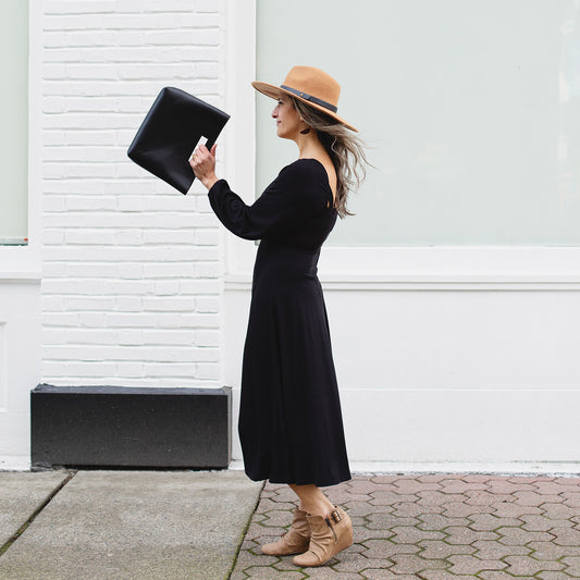 PENELOPE Handbag - Black Leather