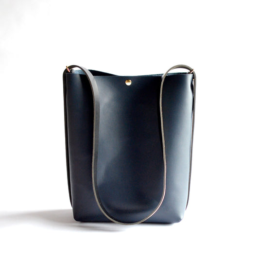 Large Crossback (crossbody + backpack) - Navy Blue Leather