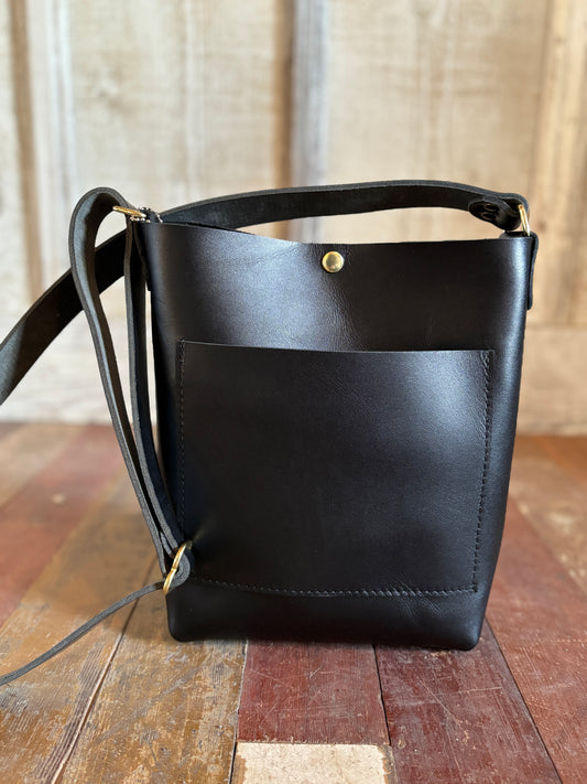 Parker Crossbody Bag - Black Leather