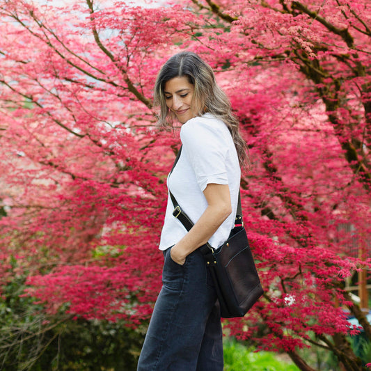 Parker Crossbody Bag - Black Leather