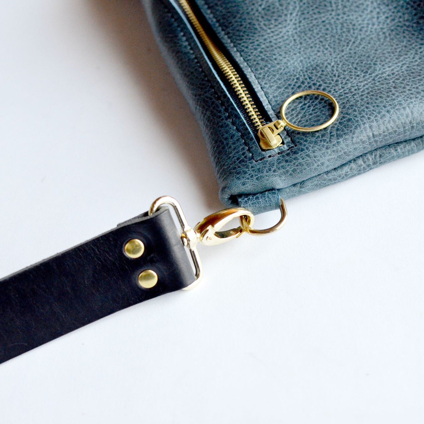 LOLA Sling Bag - Short Crossbody - Pebbled Red Leather