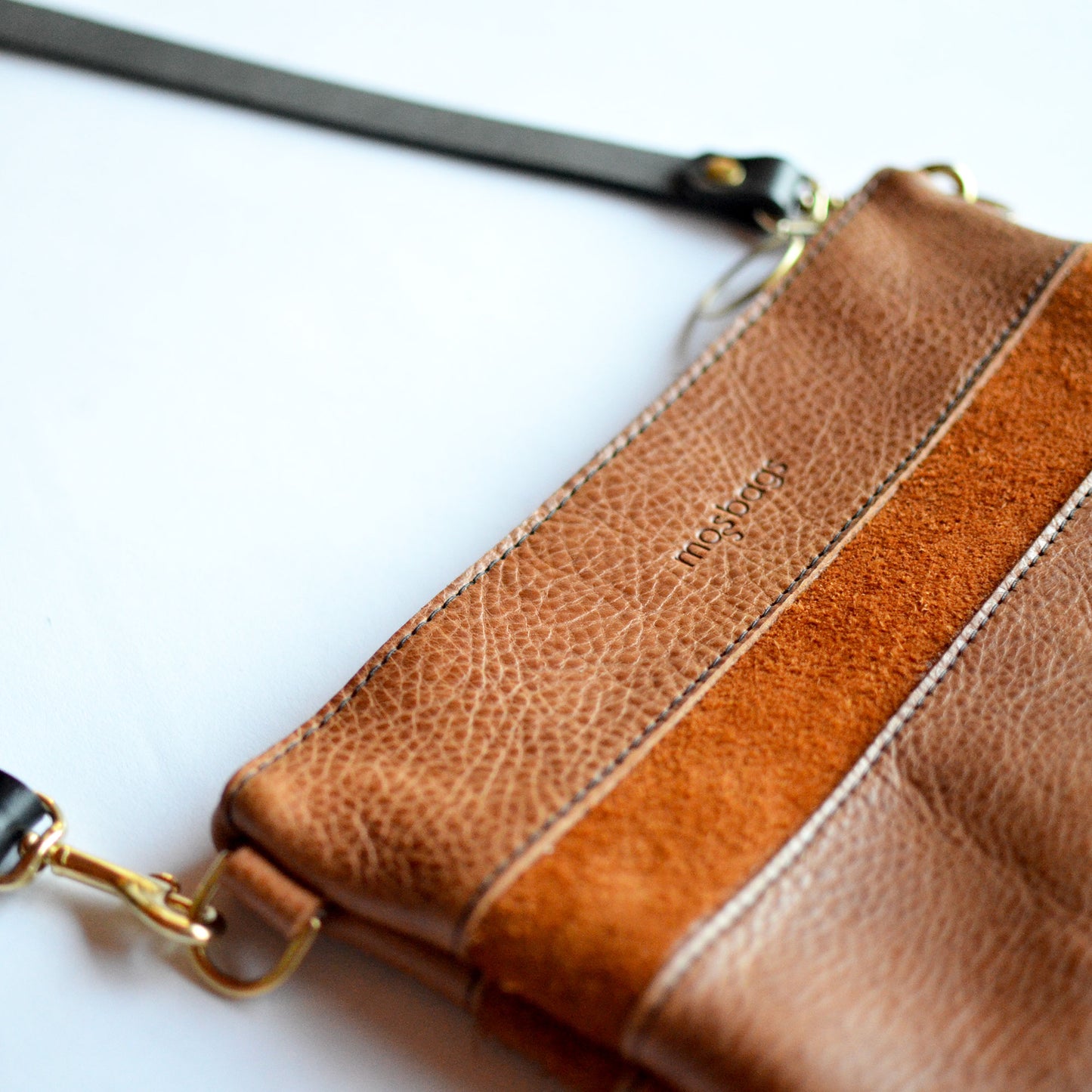 Small Leather Crossbody Bag - Tan Leather