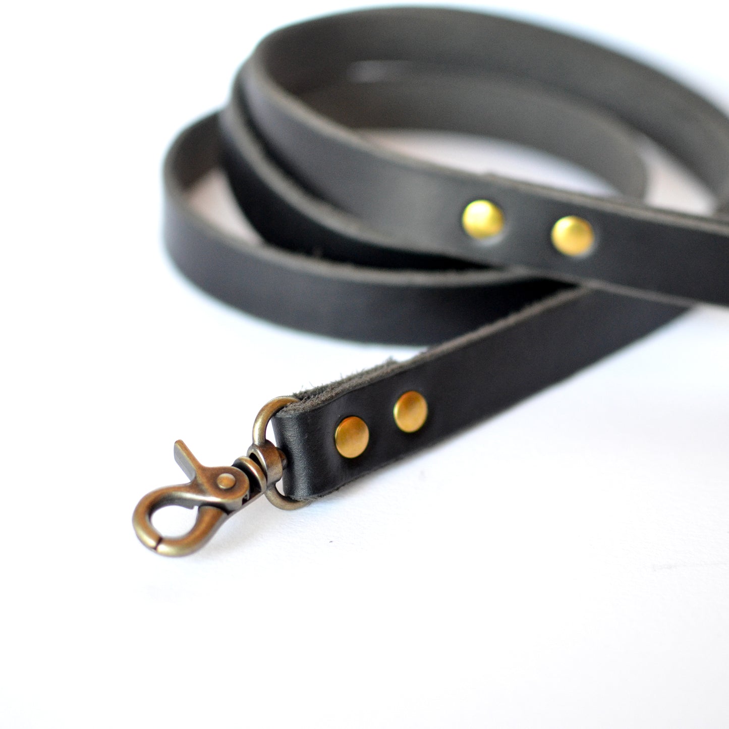 Limited Edition 5' Dog Leash SALE - Black Leather