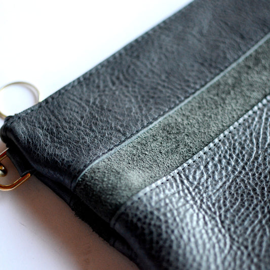 Small Leather Crossbody Bag - Black Leather