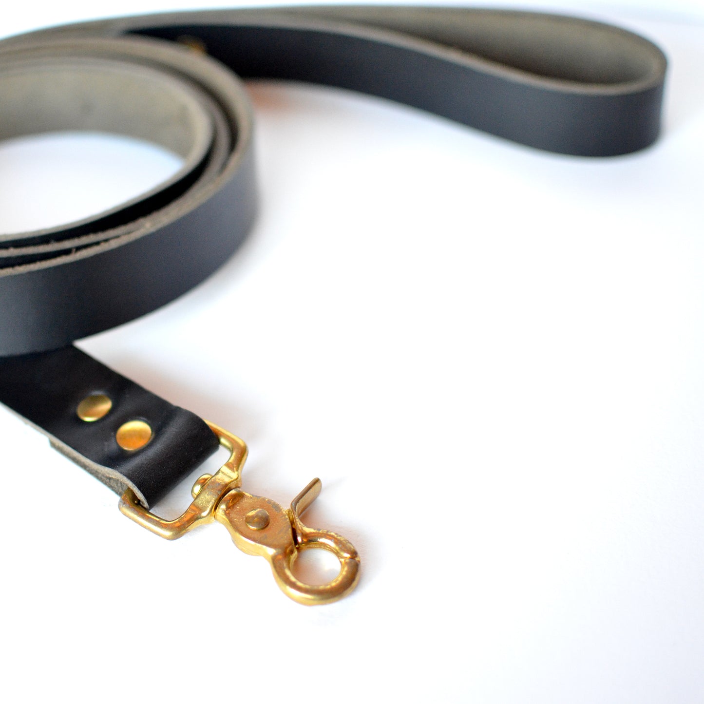 Limited Edition 5' Dog Leash SALE - Black Leather