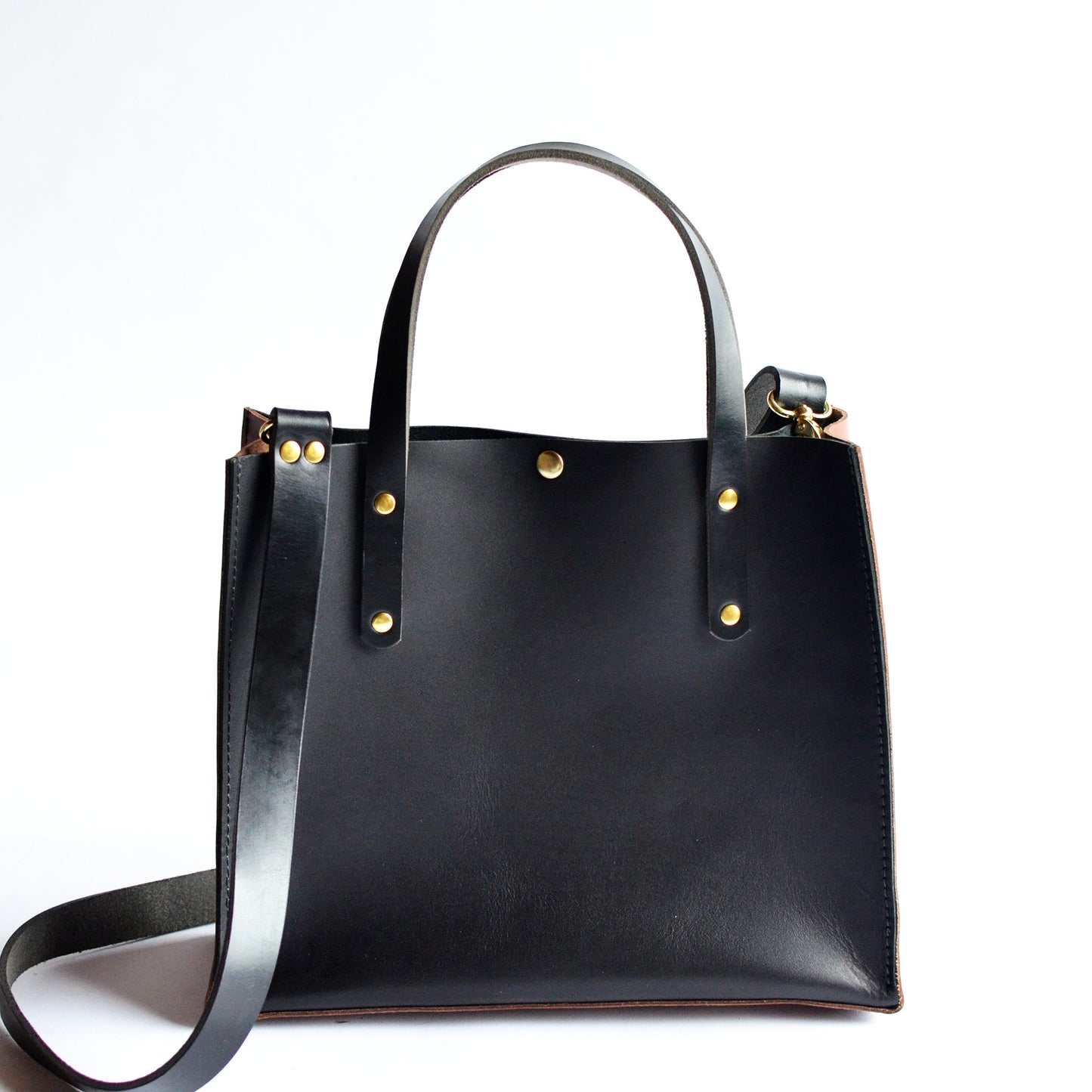 Box Bag - Black Leather
