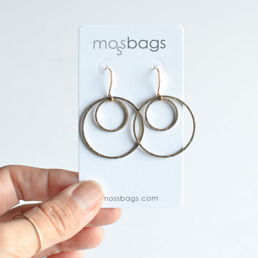 Double Loop Brass Earrings - Sold Brass