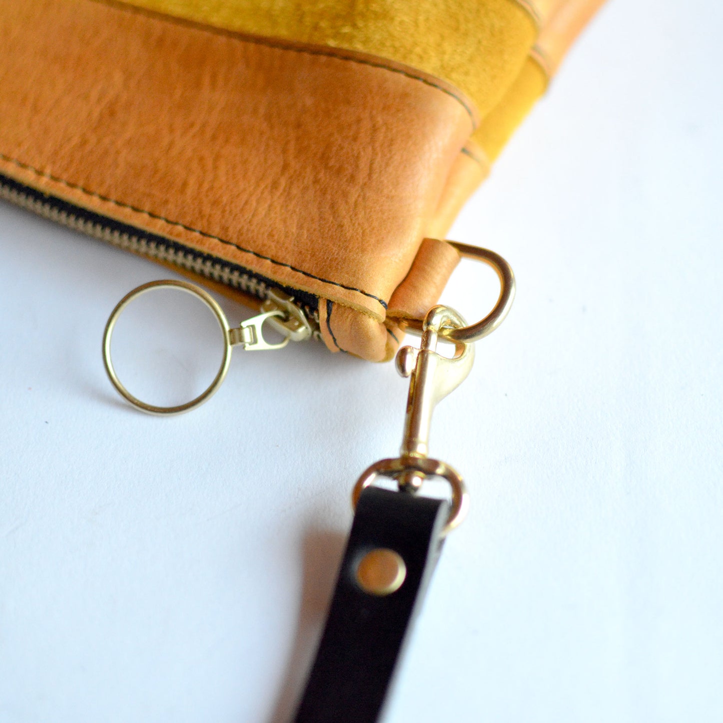 Small Leather Crossbody Bag - Tan Leather