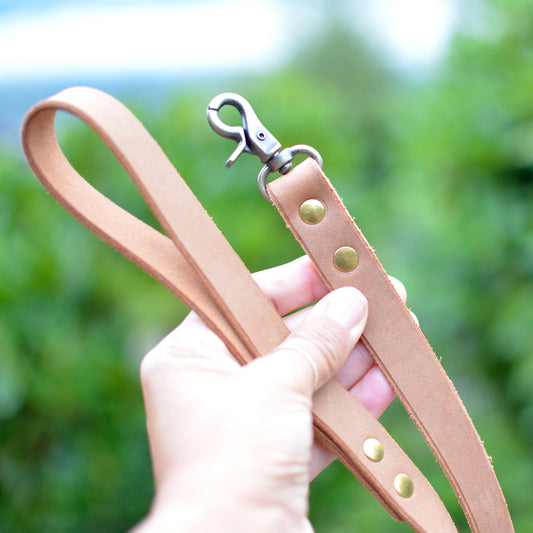 Limited Edition 5' Dog Leash SALE - Brown Leather