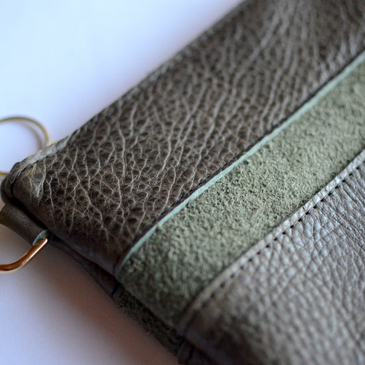 Small Leather Crossbody Bag - Olive Leather