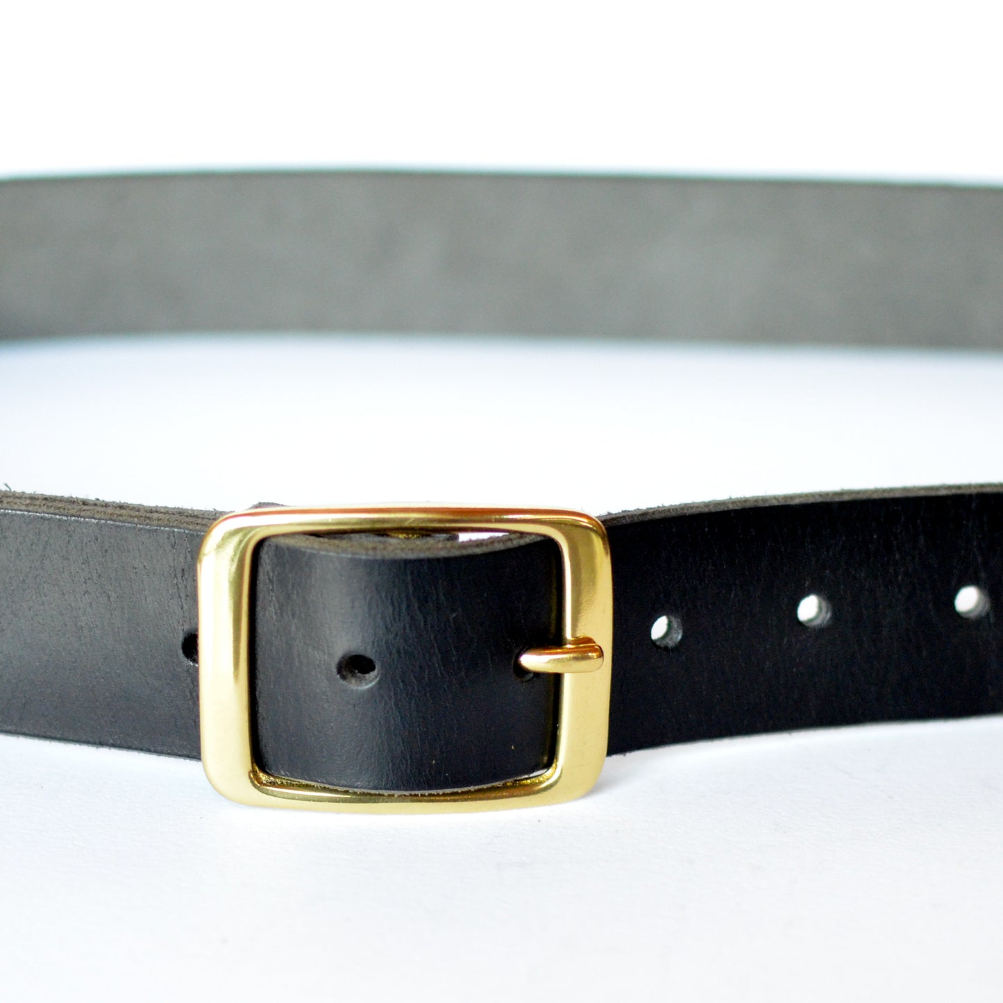 1½" Rectangle Leather BELT SALE - Size 34 - Brass Buckle