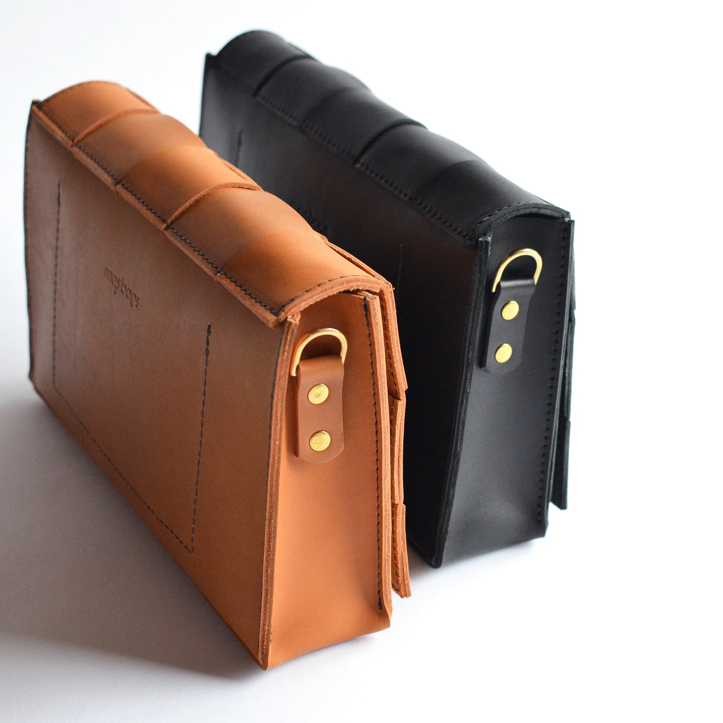 Woven Clutch + Crossbody Bag - Honey Leather