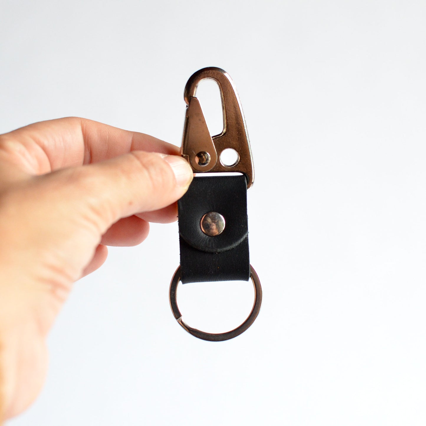 Leather Key Clip + Ring