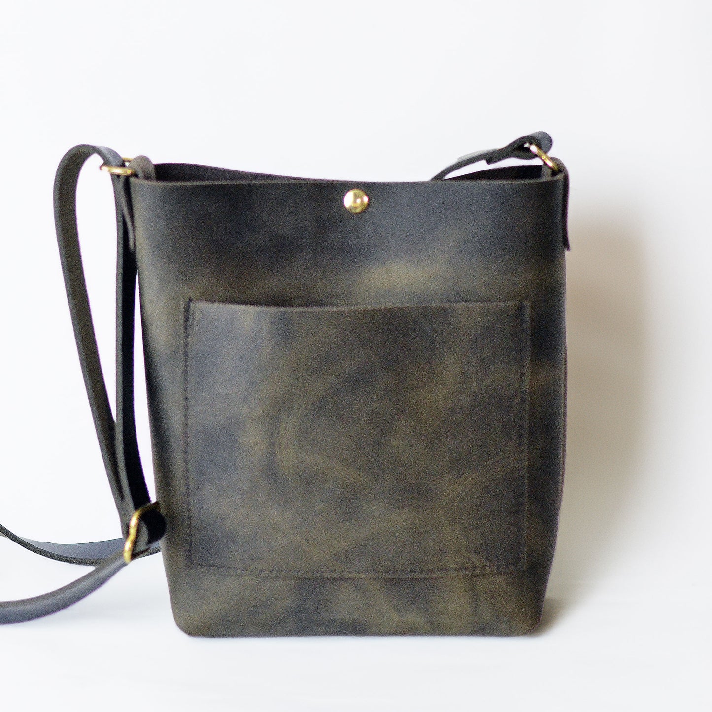 Parker Small Convertible Crossbody - Distressed Slate Leather