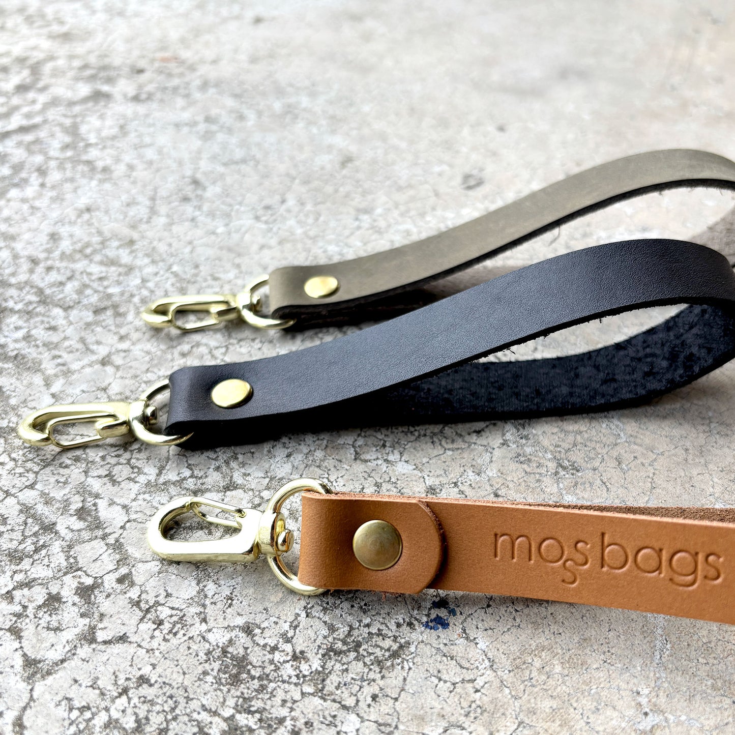 Leather Wristlet Keychain Strap - 7 Leather Color Options