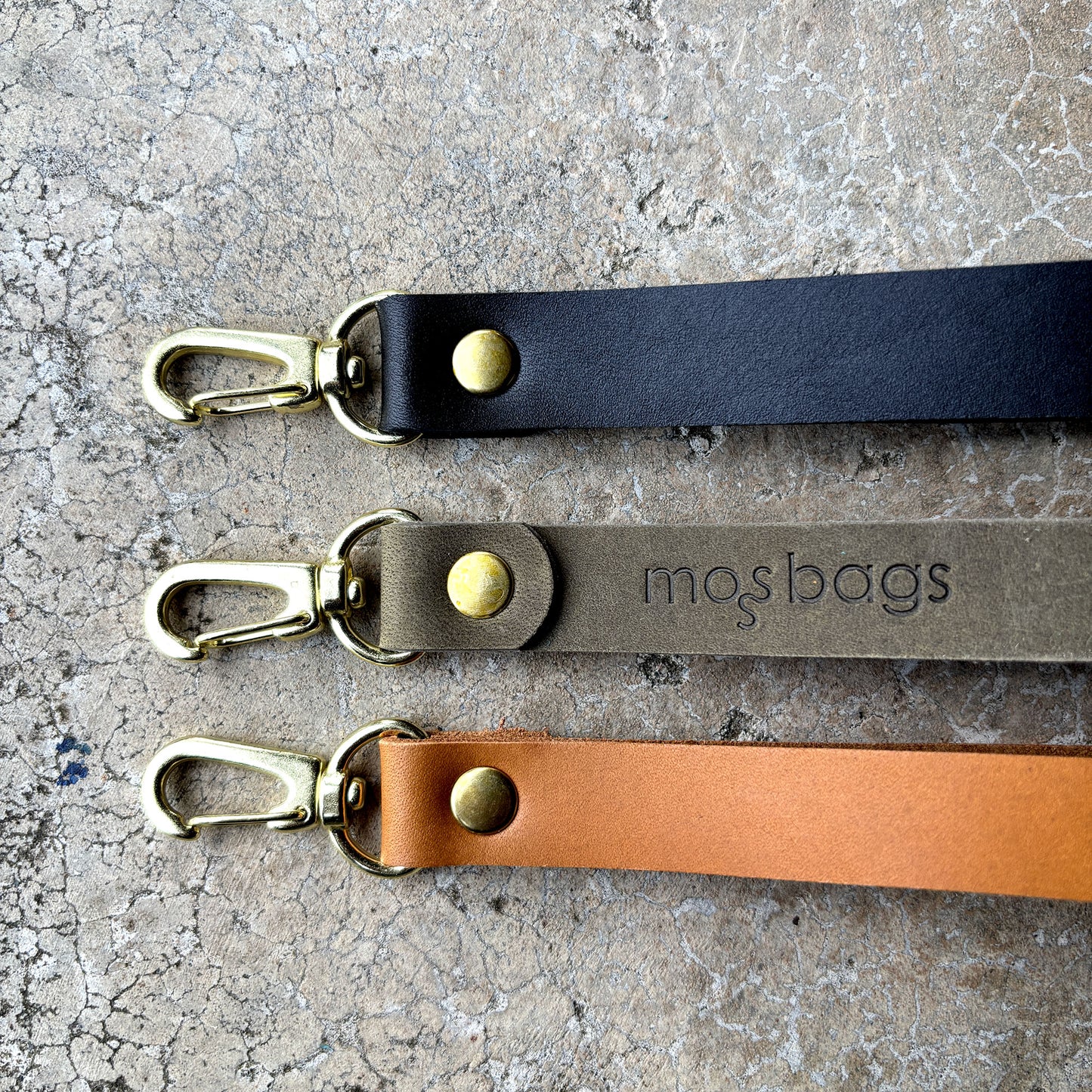 Leather Wristlet Keychain Strap - 7 Leather Color Options