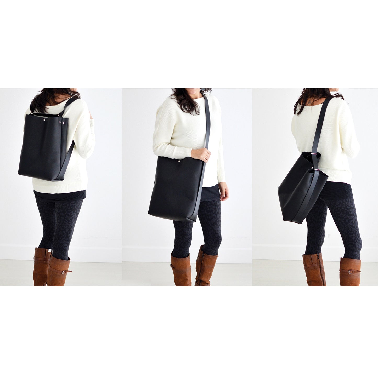 Large Crossback (crossbody + backpack) - Honey Leather