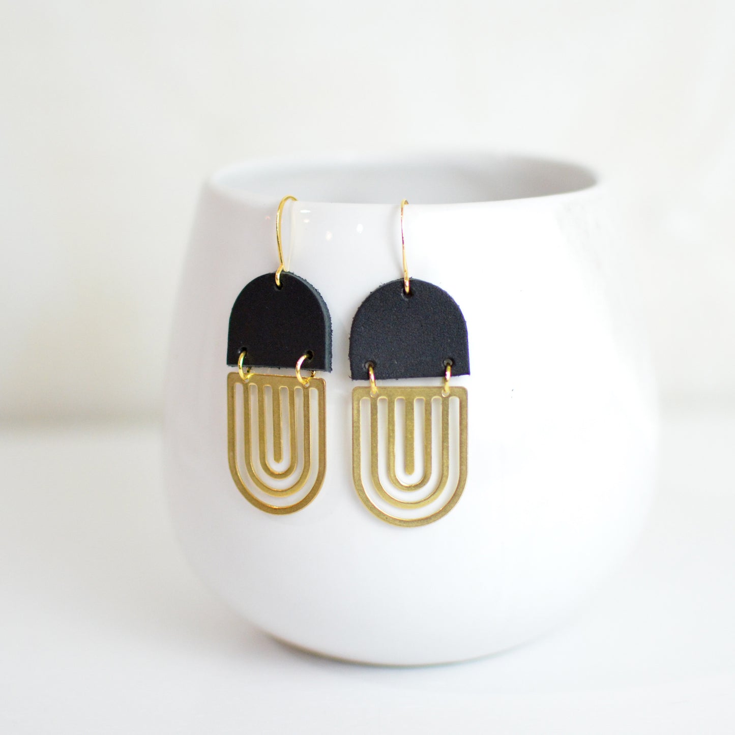 Rainbow Leather Earrings