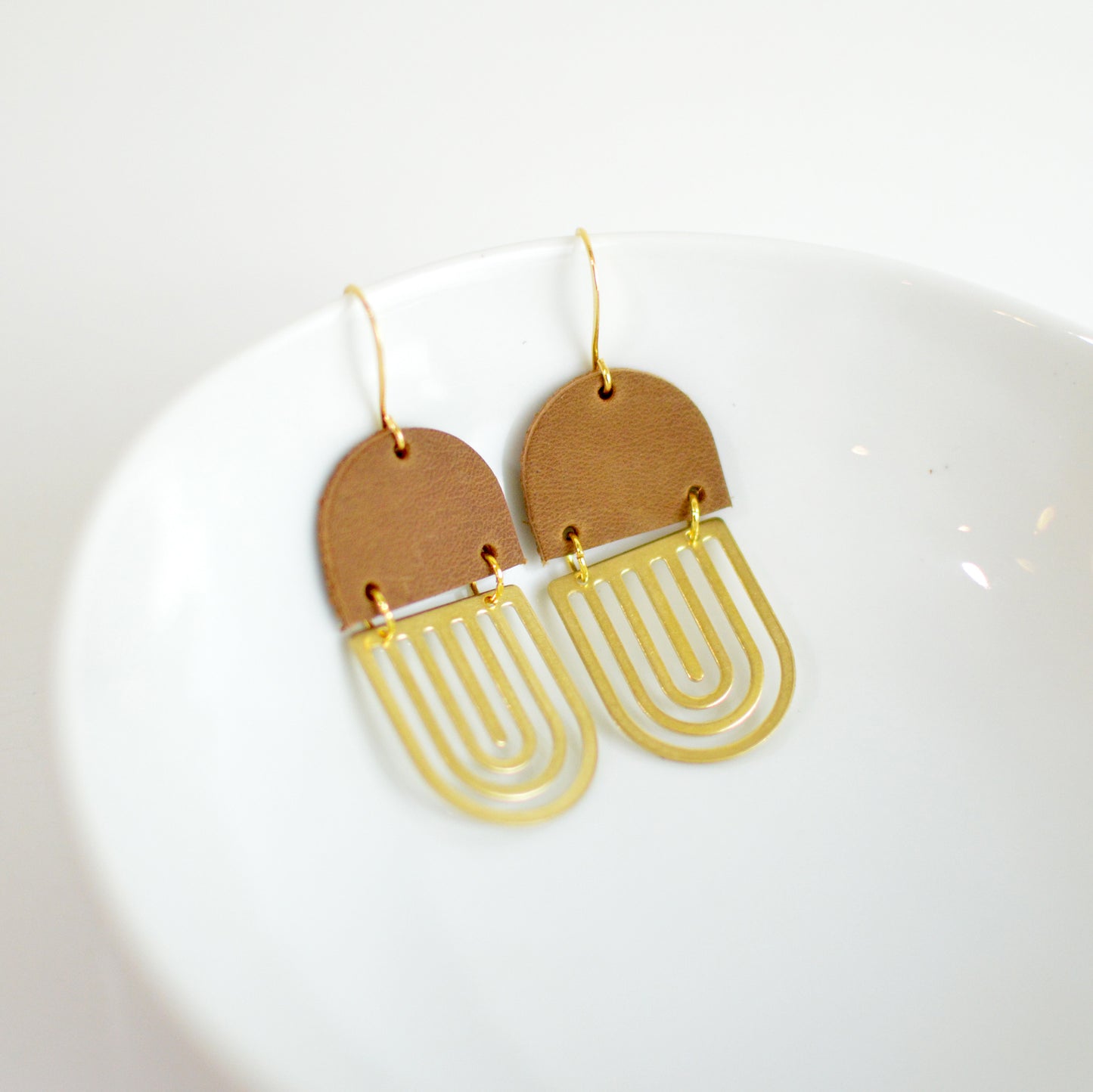 Rainbow Leather Earrings