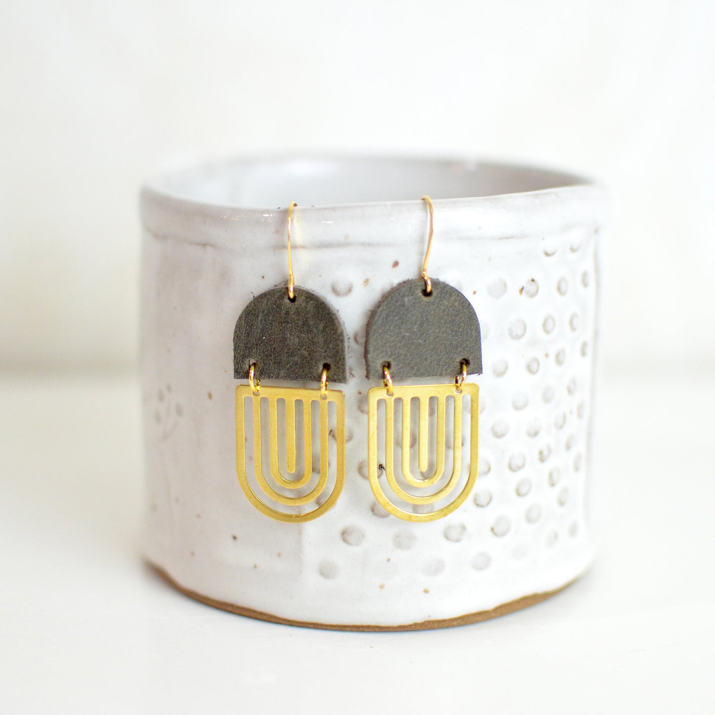 Rainbow Leather Earrings