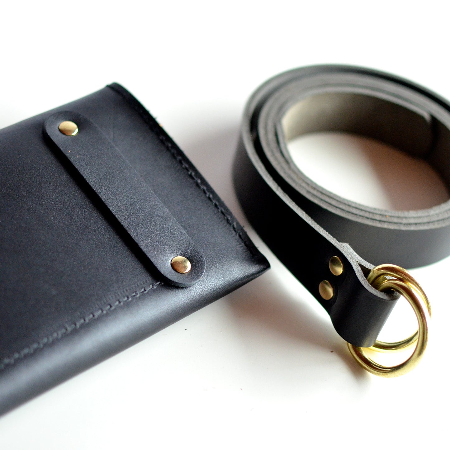 Hipster Belt Strap - Black Leather