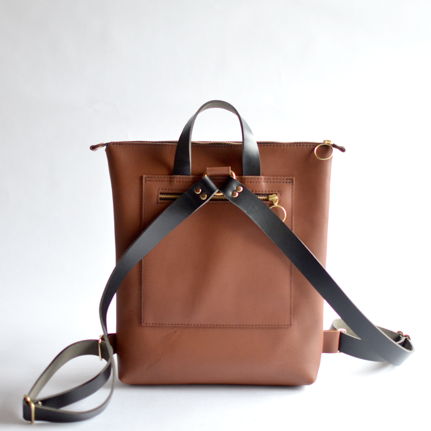 Minimalist Backpack - Honey Leather