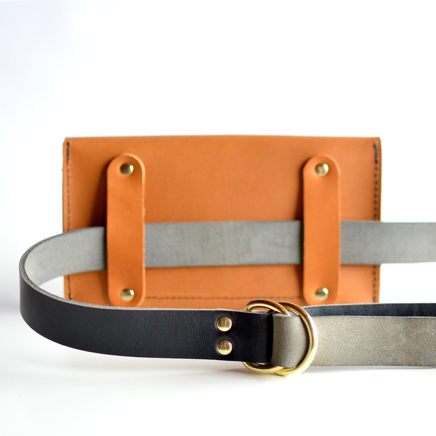 Hipster Sling Bag (Fanny Pack + Clutch) - Honey Brown Leather