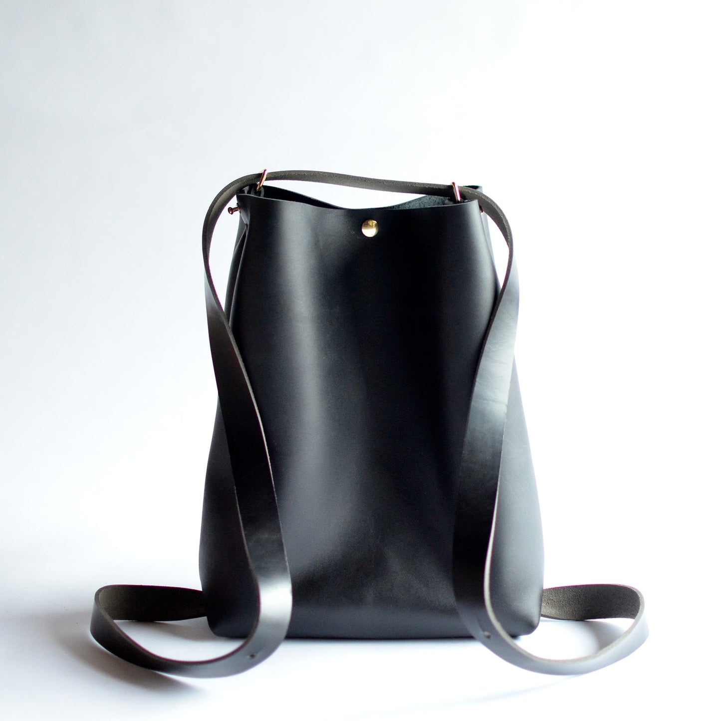 Large Crossback (crossbody + backpack) - Black Leather