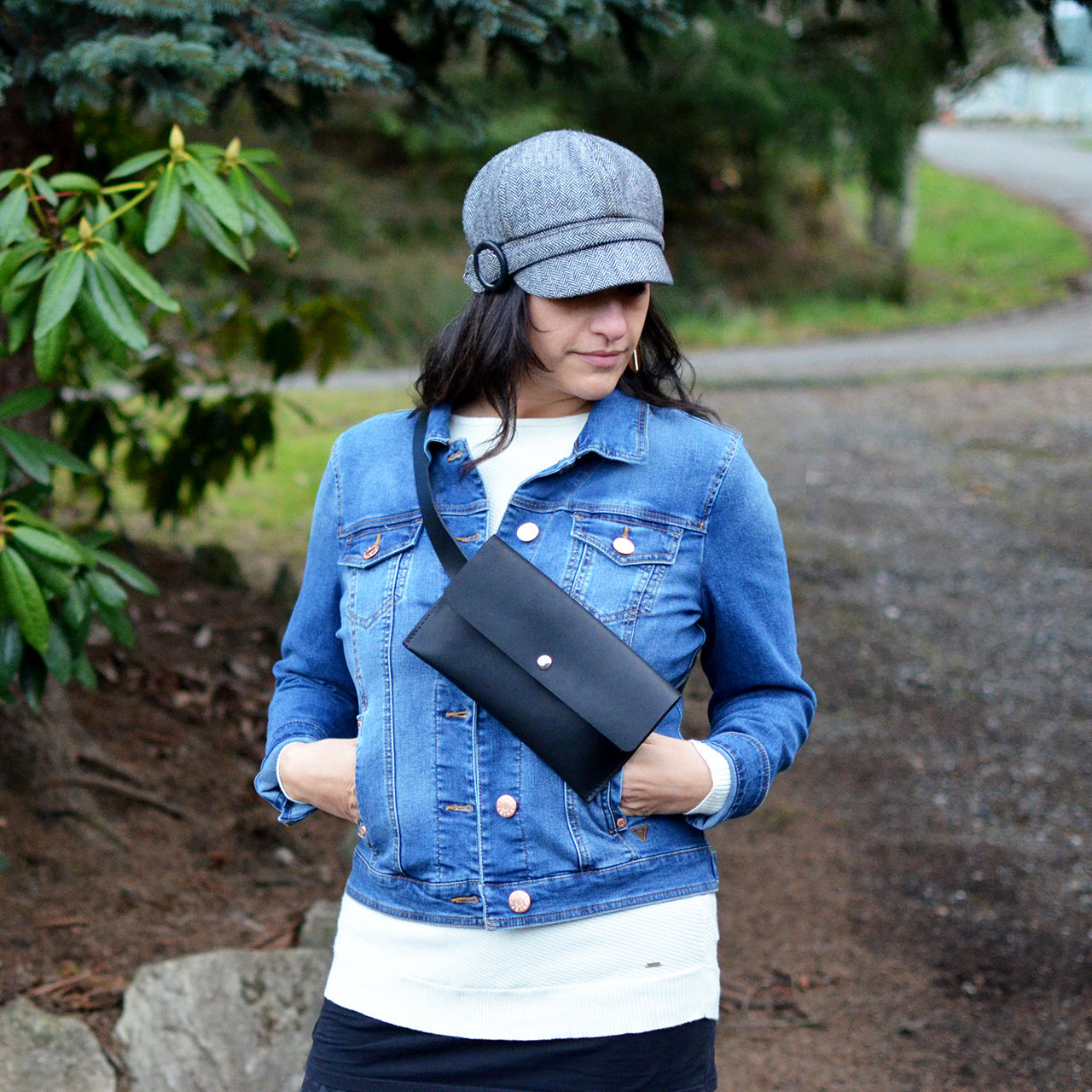 LIMITED EDITION Hipster Bag (Fanny Pack + Clutch) - Slate Leather