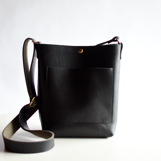 PARKER Small Convertible Crossbody - Black Leather