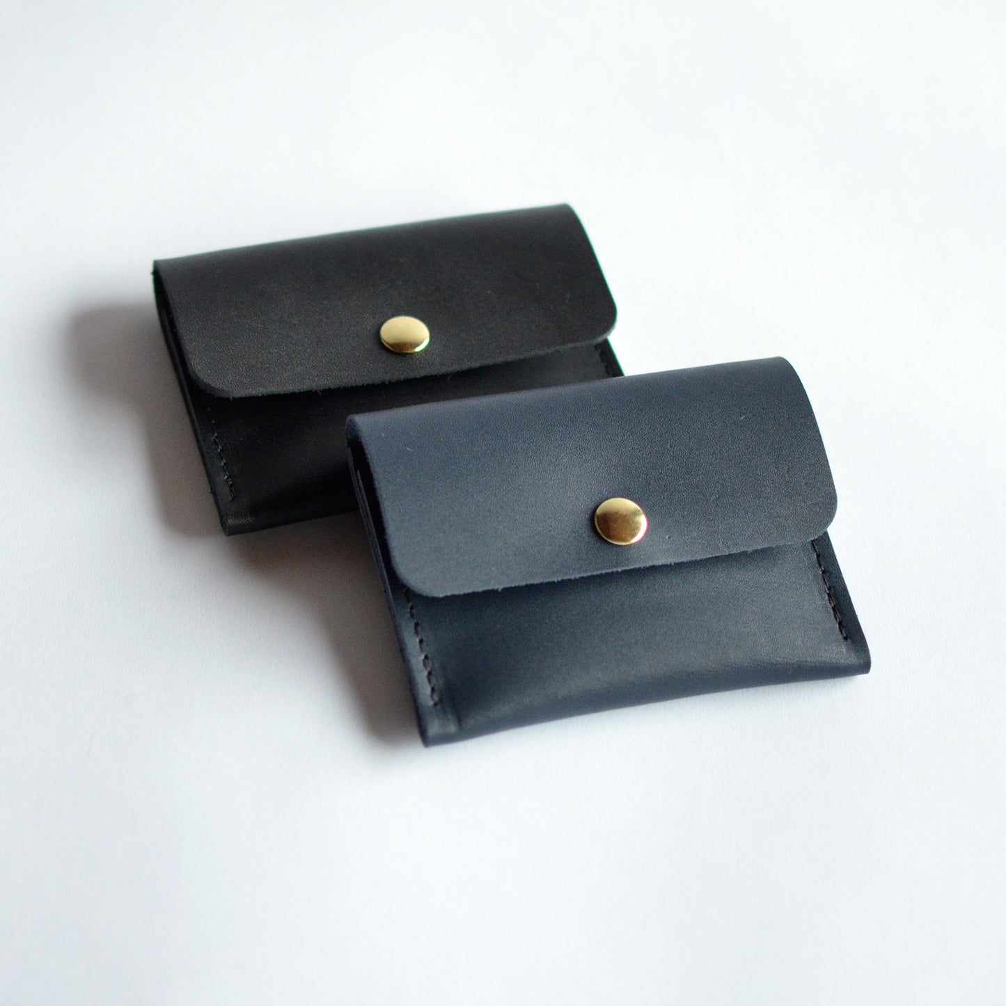 Mini Wallet - Navy Blue Leather