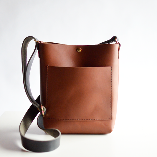 PARKER Small Convertible Crossbody - Brown Leather