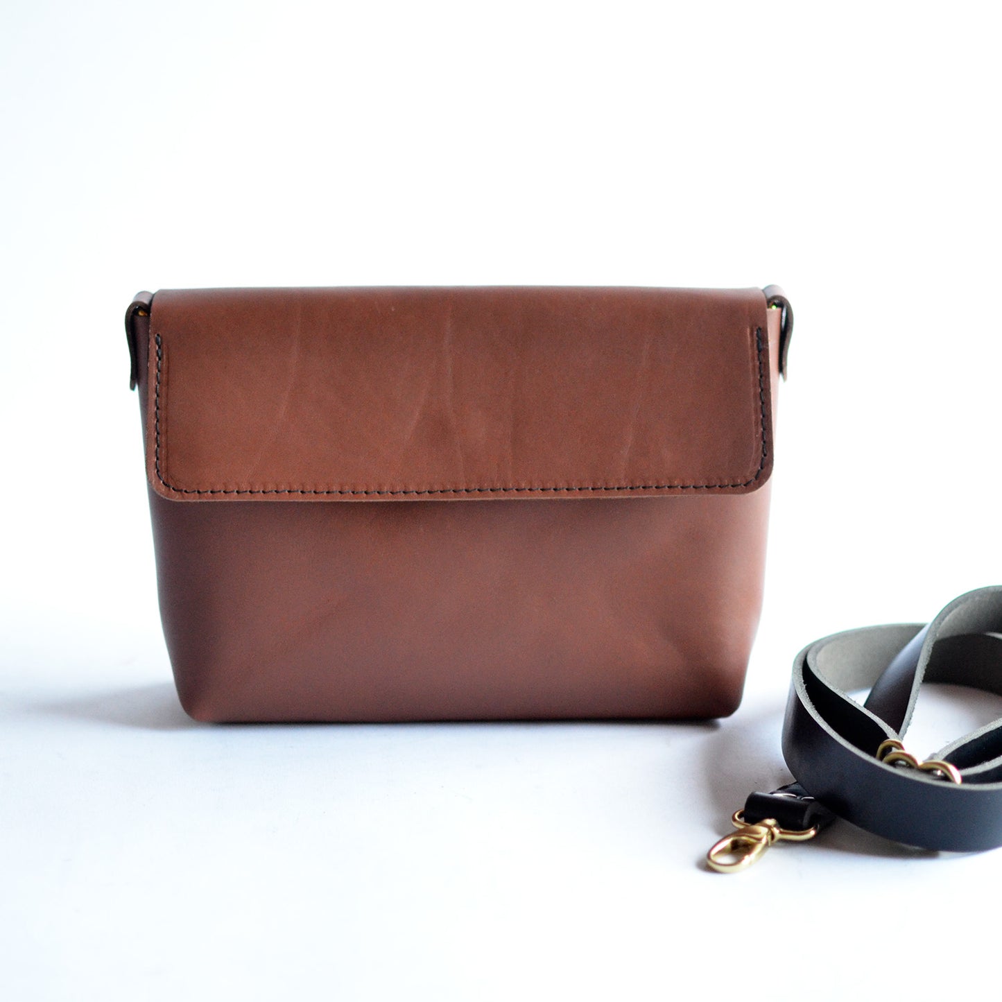 HARLOW Crossbody Clutch - Brown Leather