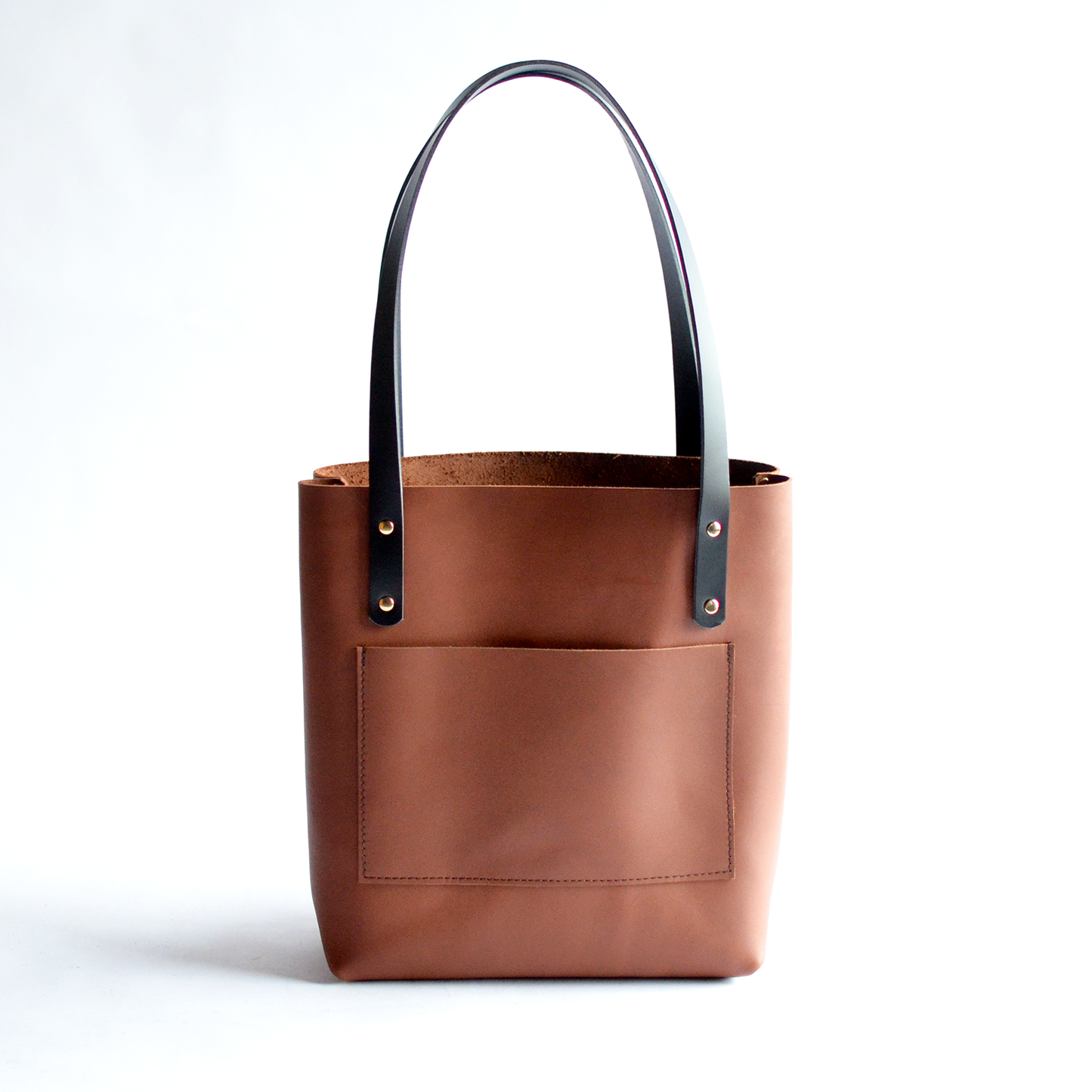 Medium Classic Tote - Brown Leather