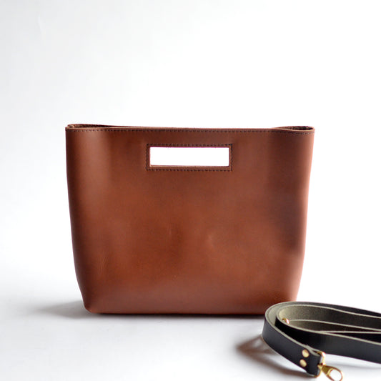 PENELOPE Handbag - Brown Leather