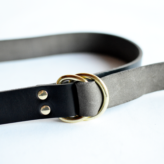 Hipster Belt Strap - Black Leather