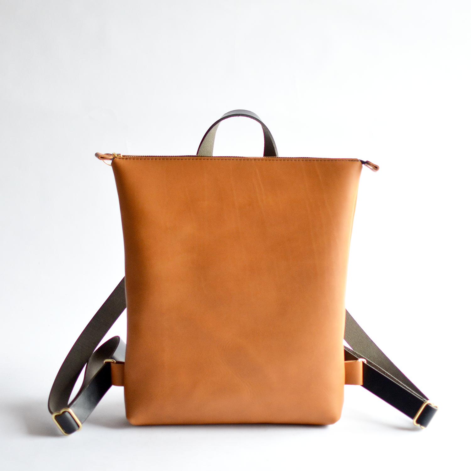 Minimalist Backpack Honey Leather MOSS BAGS