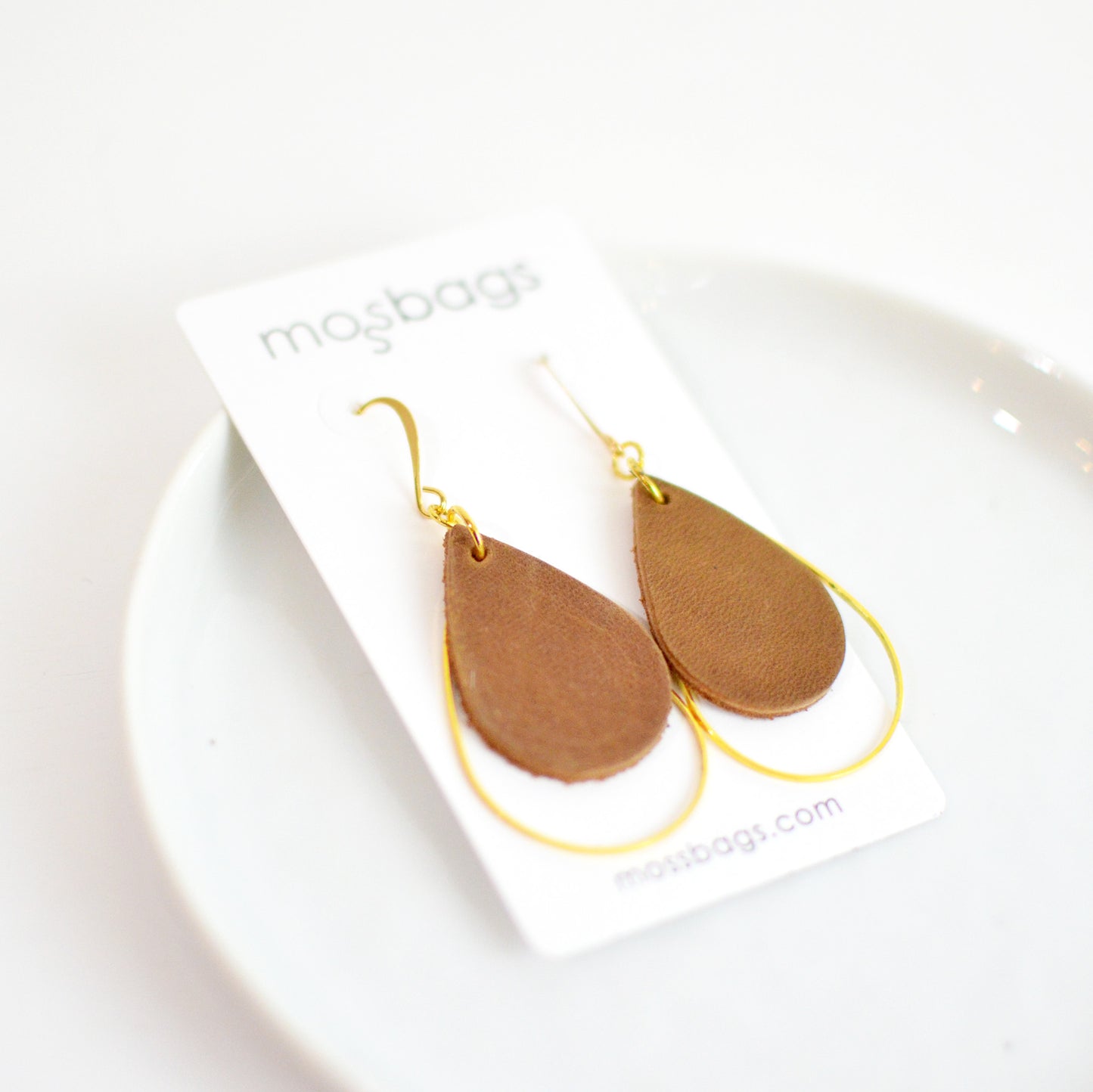 Raindrop Leather Earrings