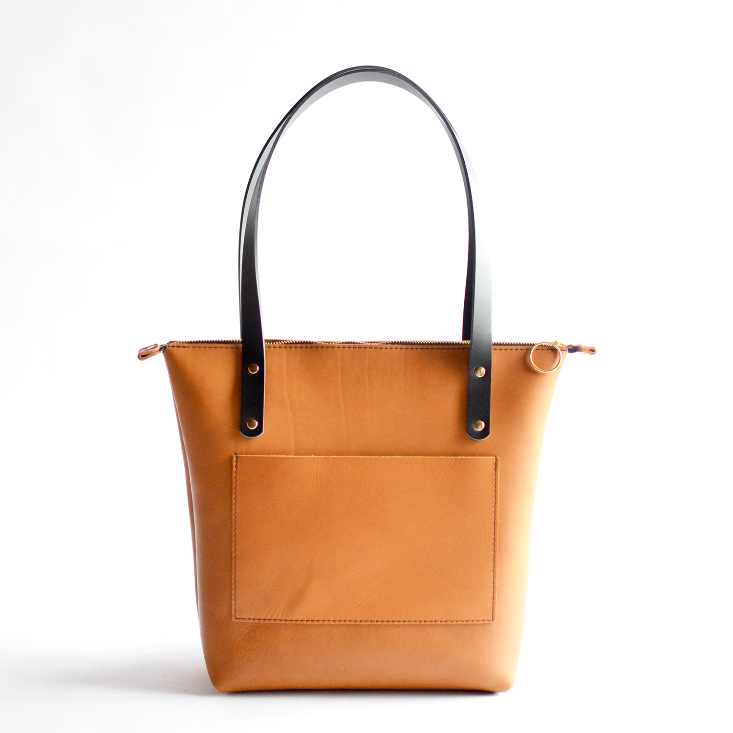 Classic leather zipper tote clearance