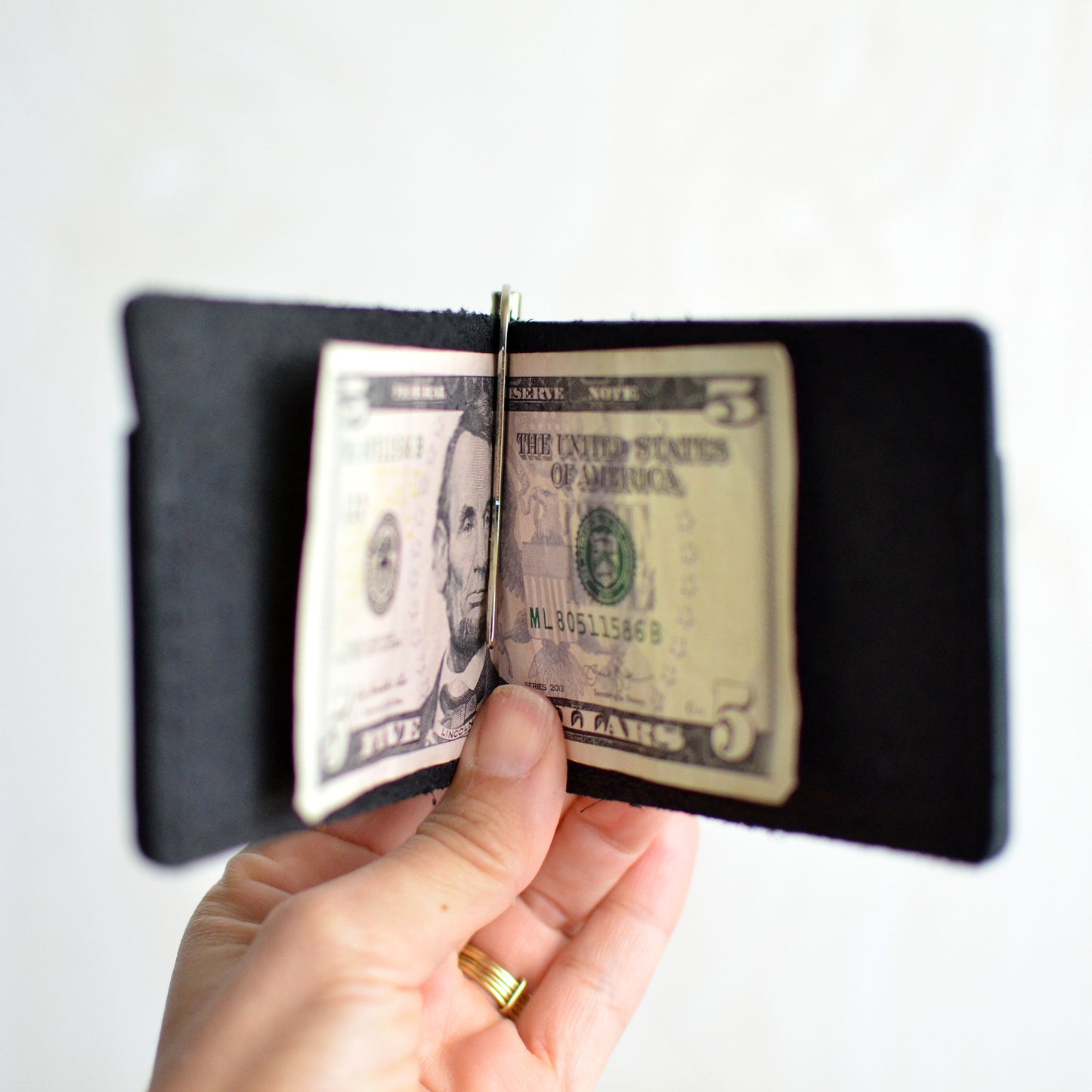 Money Clip Wallet - Chocolate Brown Leather